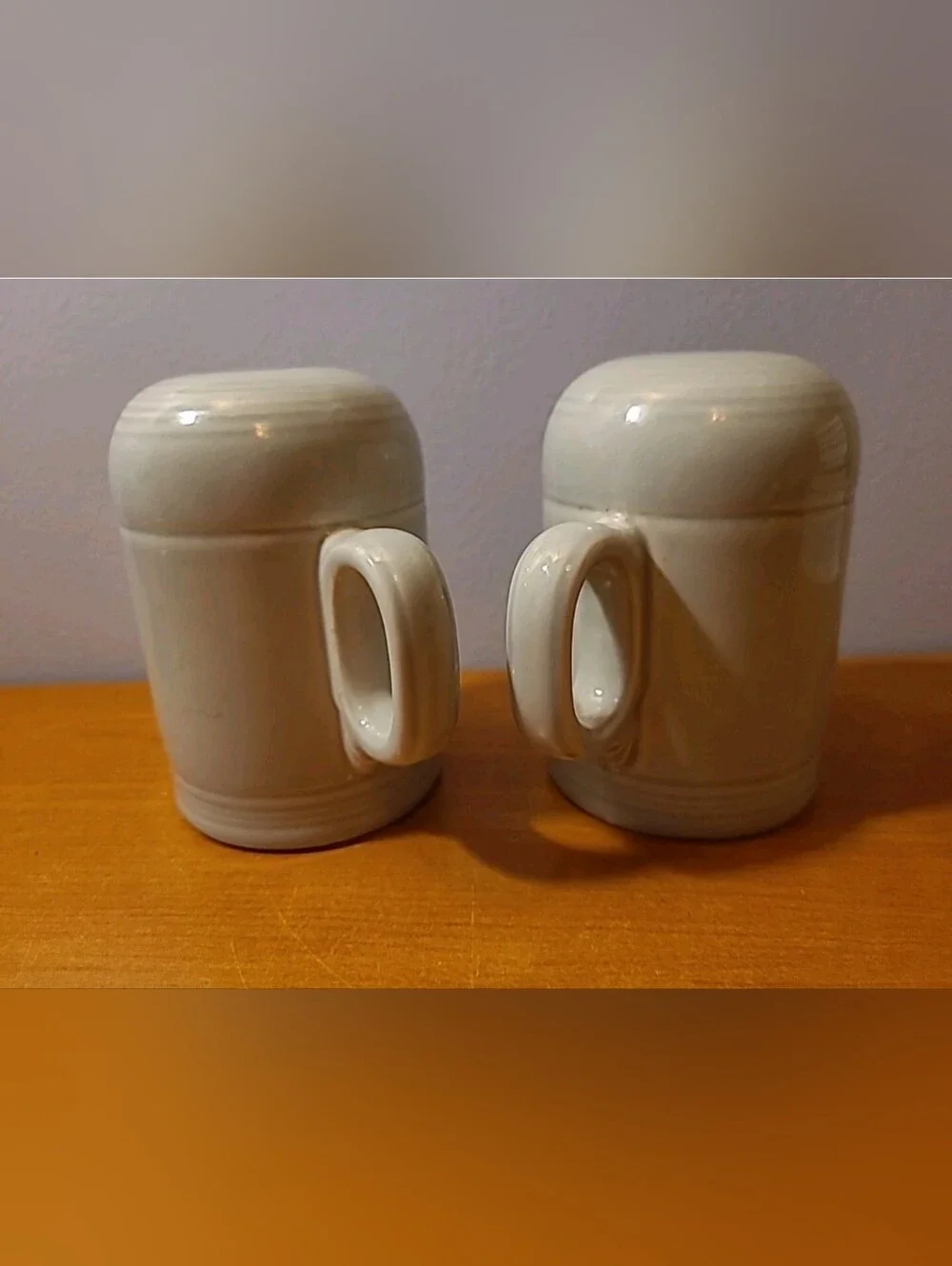 Genuine Fiesta Ceramic Salt and Pepper Shakers - Set of 2
